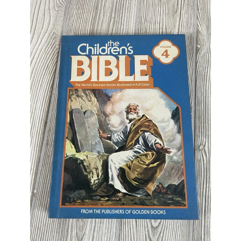 The Children's Bible Lot 0f 5 by A Golden Press VTG 1981 #1-5 Hardcover Books
